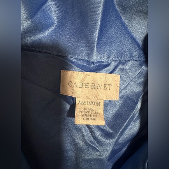 Cabernet Blue Satin Shirt - Picture 5 of 7